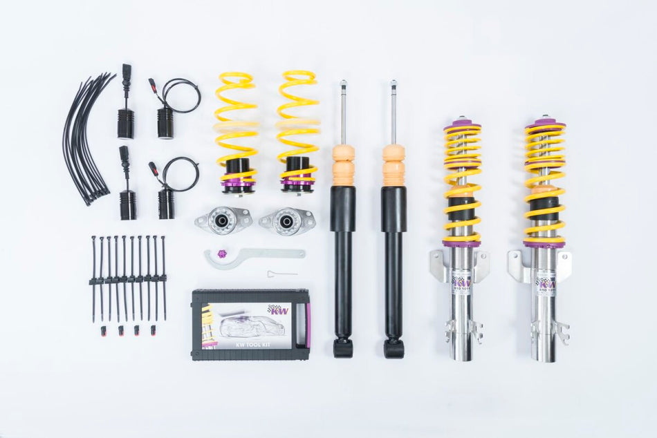 KW Gewindefahrwerk V1 InoX mit fester Dämpferkennung VW Polo 11