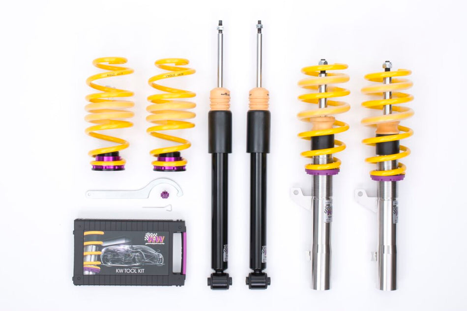 KW Gewindefahrwerk V2 Comfort mit einstellbarer Zugstufendämpfung VW Golf VII R 1