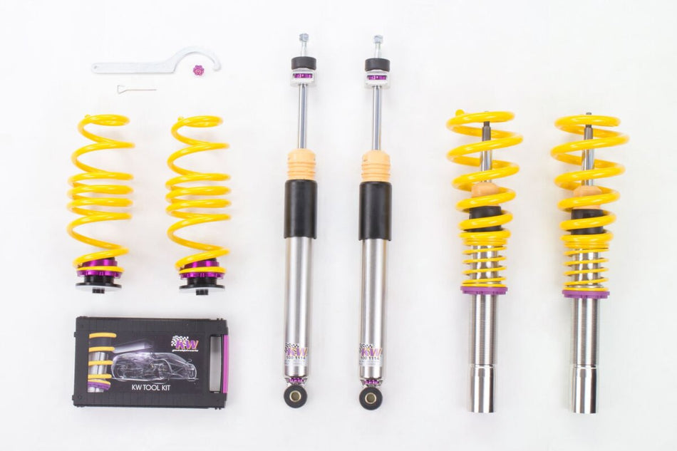 KW Gewindefahrwerk V3 InoX mit einstellbarer Druck- und Zug-stufendämpfung Audi S4 13