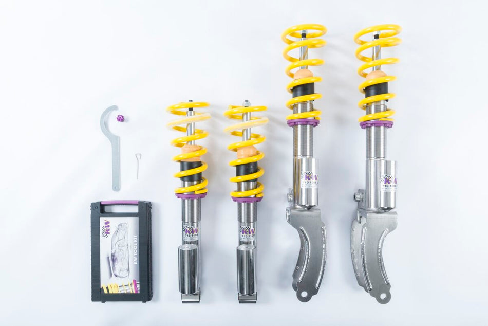 KW Gewindefahrwerk V3 InoX mit einstellbarer Druck- und Zug-stufendämpfung VW Touareg 3