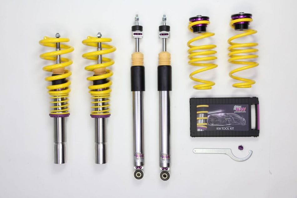 KW Gewindefahrwerk V3 InoX mit einstellbarer Druck- und Zug-stufendämpfung Audi A5 4