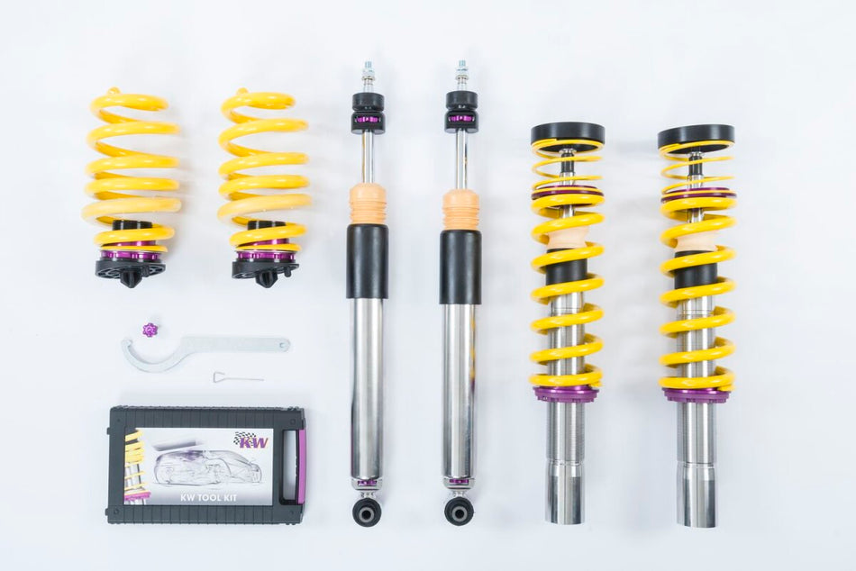 KW Gewindefahrwerk V3 InoX mit einstellbarer Druck- und Zug-stufendämpfung Audi S5 1