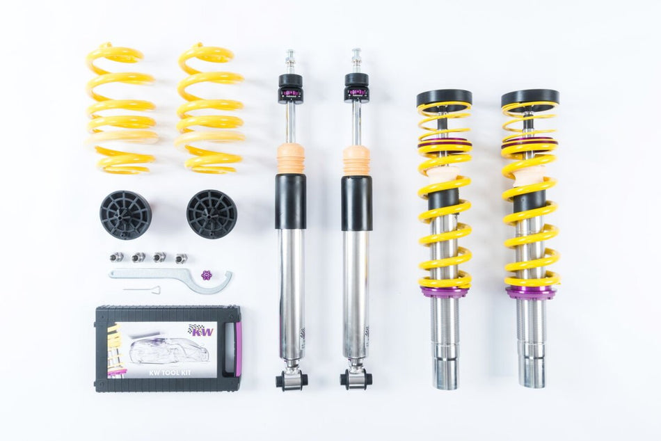 KW Gewindefahrwerk V3 InoX mit einstellbarer Druck- und Zug-stufendämpfung Audi RS5 3