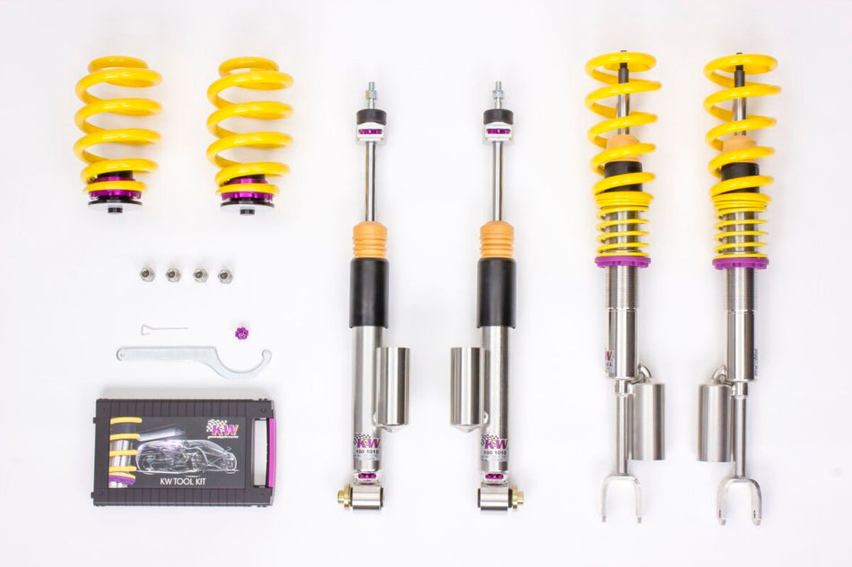 KW Gewindefahrwerk V3 InoX mit einstellbarer Druck- und Zug-stufendämpfung Audi RS6 2
