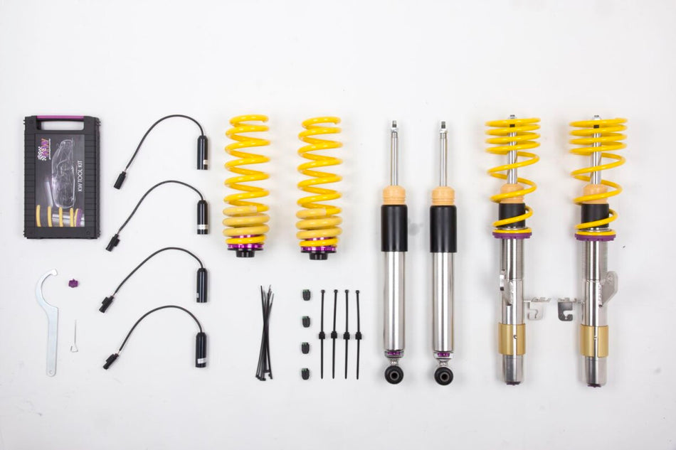 KW Gewindefahrwerk V3 InoX mit einstellbarer Druck- und Zug-stufendämpfung BMW 2er F22/F23
