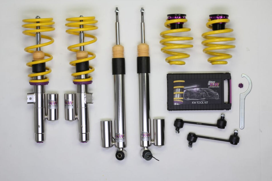 KW Gewindefahrwerk V3 InoX mit einstellbarer Druck- und Zug-stufendämpfung BMW 3er M3 E46