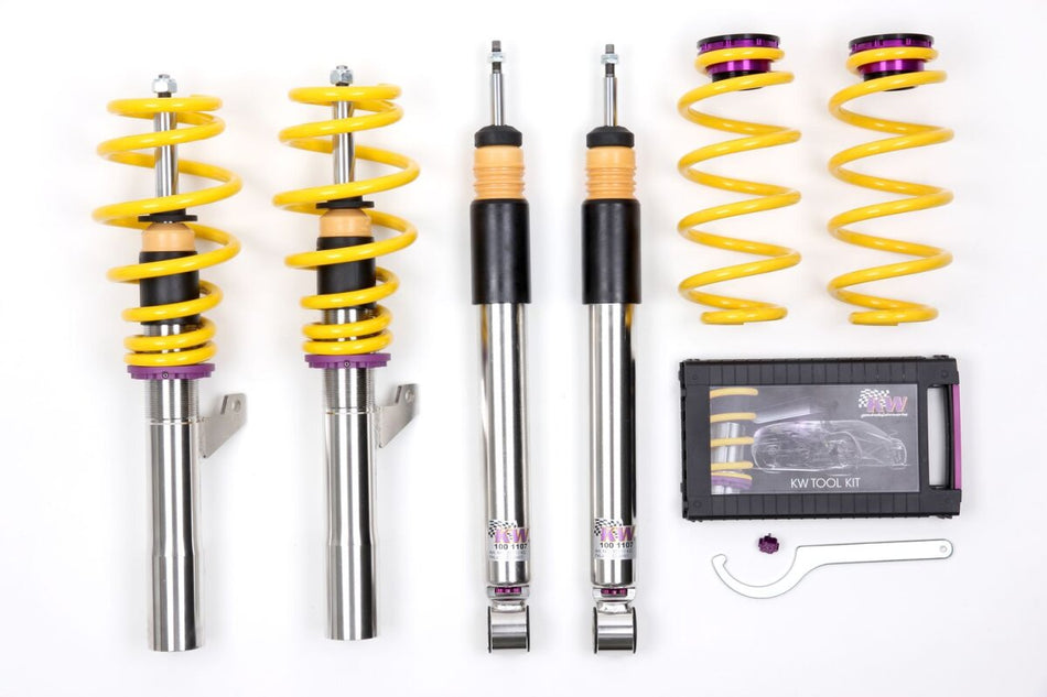 KW Gewindefahrwerk V3 InoX mit einstellbarer Druck- und Zug-stufendämpfung Audi RS3