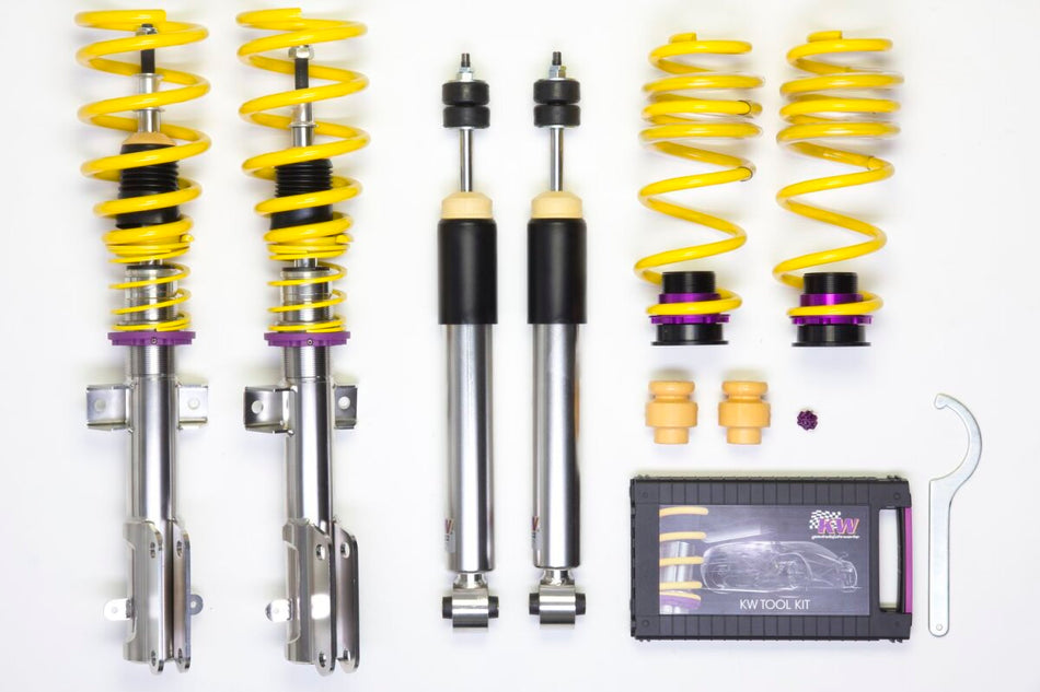 KW Gewindefahrwerk V3 InoX mit einstellbarer Druck- und Zug-stufendämpfung Ford Mustang 12