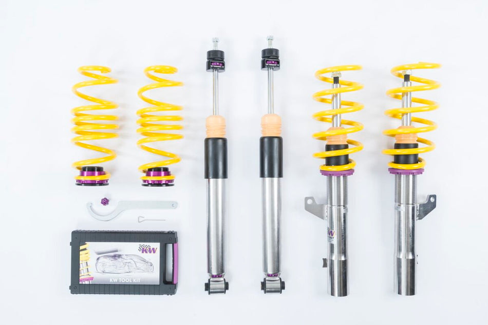 KW Gewindefahrwerk V3 InoX mit einstellbarer Druck- und Zug-stufendämpfung Audi A3 36