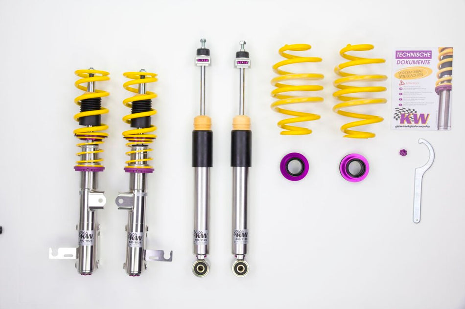 KW Gewindefahrwerk V3 InoX mit einstellbarer Druck- und Zug-stufendämpfung Opel Astra J